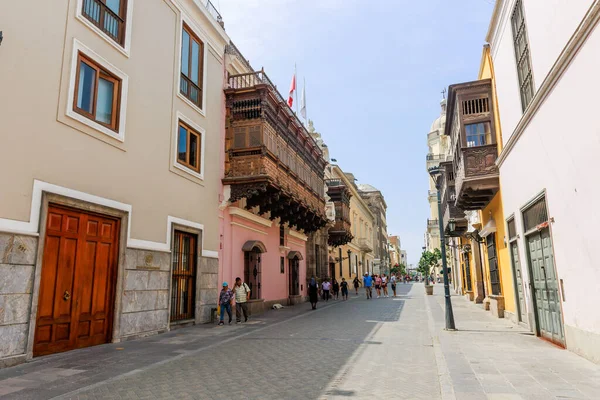 Arquitectura Las Calles Del Centro Lima Peru Abril 2023 — Stockfoto