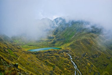 beautiful landscape in the mountains, Huaytapallana Mountain, Huancayo Peru clipart