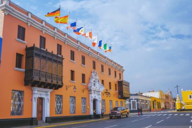 Trujillo, Peru. güzel renkli binalar