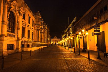 Lima Peru 'nun manzarası, sokakları ve turistik binaları