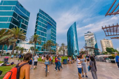 Lima Peru 'nun manzarası, sokakları ve turistik binaları