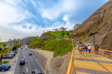 Lima Peru 'nun manzarası, sokakları ve turistik binaları