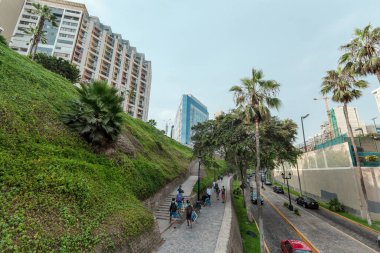 Lima Peru 'nun manzarası, sokakları ve turistik binaları