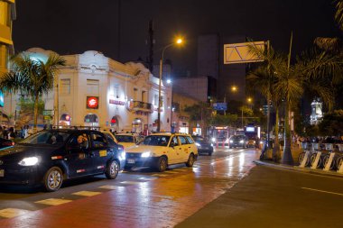 Miraflores 'deki Kennedy Park Oval Ofisi' nde bir gece. 01 Aralık 2019, Lima Peru