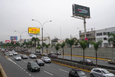 Lima City, Peru 'da trafik var.
