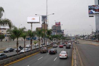 Lima City, Peru 'da trafik var.
