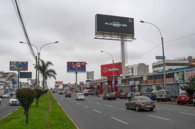 Lima City, Peru 'da trafik var.