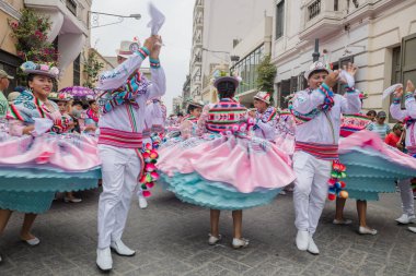 4 Şubat 2024, Lima Peru. Lima Meydanı 'nda Candelaria Bakiresinin Şenlik Töreni.