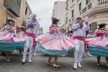4 Şubat 2024, Lima Peru. Lima Meydanı 'nda Candelaria Bakiresinin Şenlik Töreni.