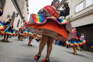 4 Şubat 2024, Lima Peru. Lima Meydanı 'nda Candelaria Bakiresinin Şenlik Töreni.
