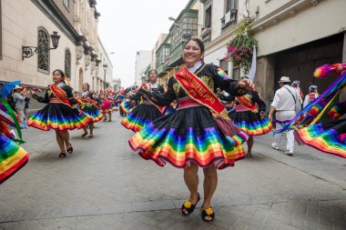 4 Şubat 2024, Lima Peru. Lima Meydanı 'nda Candelaria Bakiresinin Şenlik Töreni.