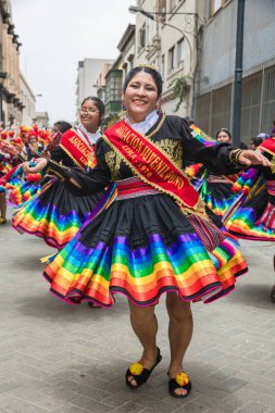 4 Şubat 2024, Lima Peru. Lima Meydanı 'nda Candelaria Bakiresinin Şenlik Töreni.