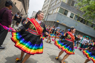 4 Şubat 2024, Lima Peru. Lima Meydanı 'nda Candelaria Bakiresinin Şenlik Töreni.