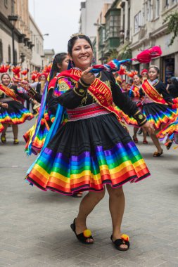 4 Şubat 2024, Lima Peru. Lima Meydanı 'nda Candelaria Bakiresinin Şenlik Töreni.