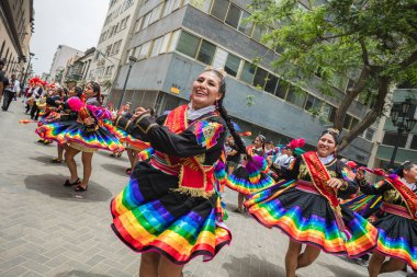 4 Şubat 2024, Lima Peru. Lima Meydanı 'nda Candelaria Bakiresinin Şenlik Töreni.