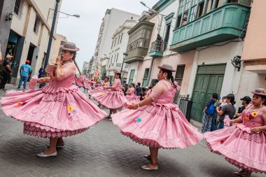 4 Şubat 2024, Lima Peru. Lima Meydanı 'nda Candelaria Bakiresinin Şenlik Töreni.