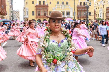 4 Şubat 2024, Lima Peru. Lima Meydanı 'nda Candelaria Bakiresinin Şenlik Töreni.