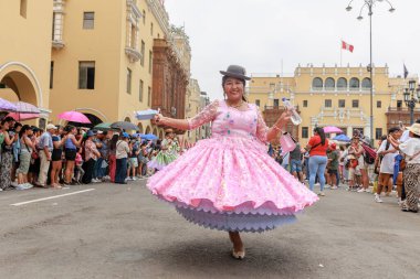 4 Şubat 2024, Lima Peru. Lima Meydanı 'nda Candelaria Bakiresinin Şenlik Töreni.