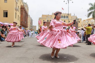 4 Şubat 2024, Lima Peru. Lima Meydanı 'nda Candelaria Bakiresinin Şenlik Töreni.