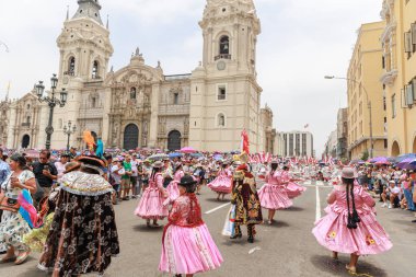 4 Şubat 2024, Lima Peru. Lima Meydanı 'nda Candelaria Bakiresinin Şenlik Töreni.