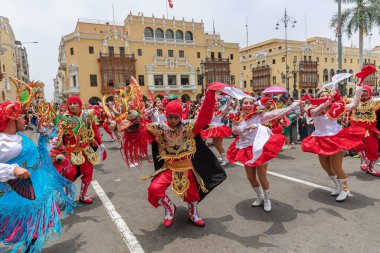 4 Şubat 2024, Lima Peru. Lima Meydanı 'nda Candelaria Bakiresinin Şenlik Töreni.