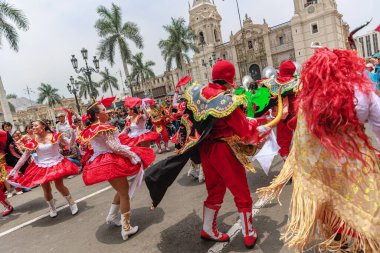4 Şubat 2024, Lima Peru. Lima Meydanı 'nda Candelaria Bakiresinin Şenlik Töreni.