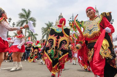 4 Şubat 2024, Lima Peru. Lima Meydanı 'nda Candelaria Bakiresinin Şenlik Töreni.