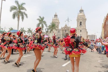 4 Şubat 2024, Lima Peru. Lima Meydanı 'nda Candelaria Bakiresinin Şenlik Töreni.
