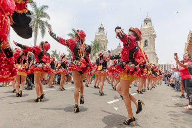 4 Şubat 2024, Lima Peru. Lima Meydanı 'nda Candelaria Bakiresinin Şenlik Töreni.