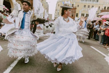 4 Şubat 2024, Lima Peru. Lima Meydanı 'nda Candelaria Bakiresinin Şenlik Töreni.