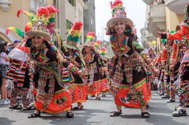 4 Şubat 2024, Lima Peru. Lima Meydanı 'nda Candelaria Bakiresinin Şenlik Töreni.