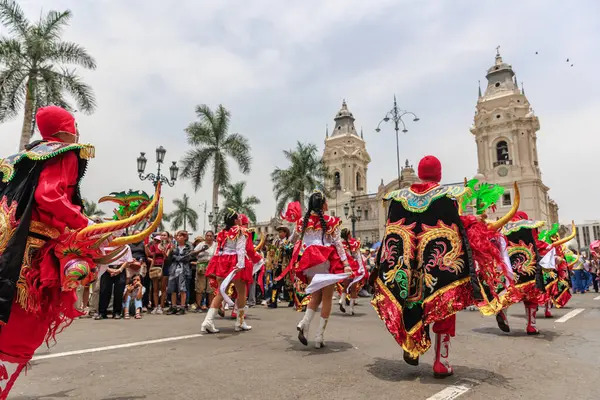 Febbraio 2024 Lima Peru Sfilata Della Festa Della Vergine Della — Foto Stock