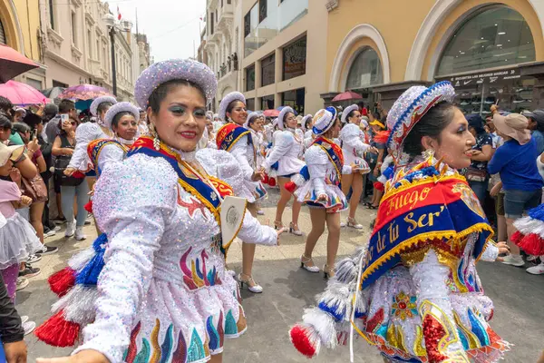 Febbraio 2024 Lima Peru Sfilata Della Festa Della Vergine Della — Foto Stock