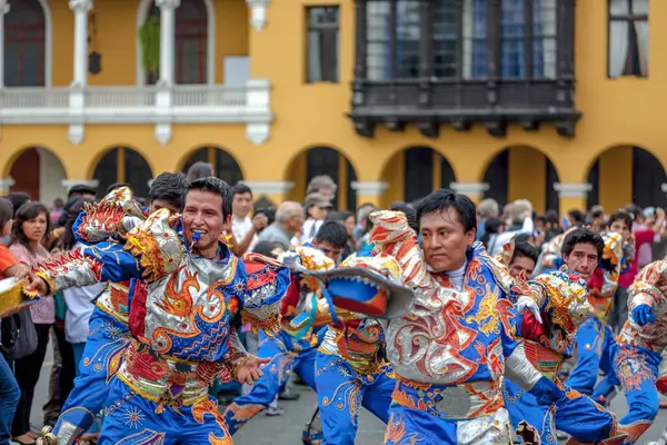 Candelaria Festival Danças Folclóricas Com Trajes Típicos Lima Peru — Fotografia de Stock