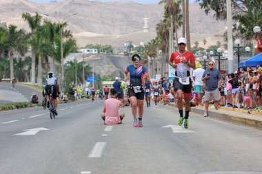 IRONMAN 70.3. Sporcular Lima Triatlonu 'nda yarışıyor. 23 Nisan 2023 - LIMA, Peru