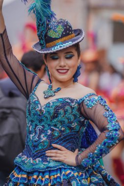 Peru 'nun tarihi merkezi Lima' da geleneksel Candelaria Bakiresi Festivali dansçıları. 18 Kasım 2023. 