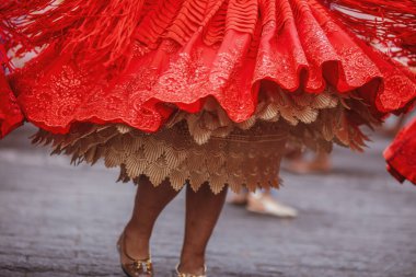 Peru 'nun tarihi merkezi Lima' da geleneksel Candelaria Bakiresi Festivali dansçıları. 18 Kasım 2023. 
