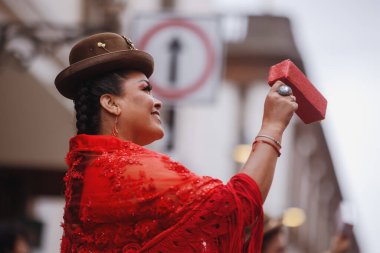 Peru 'nun tarihi merkezi Lima' da geleneksel Candelaria Bakiresi Festivali dansçıları. 18 Kasım 2023. 