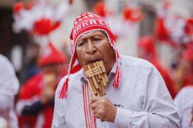 Peru 'nun tarihi merkezi Lima' da geleneksel Candelaria Bakiresi Festivali dansçıları. 18 Kasım 2023. 