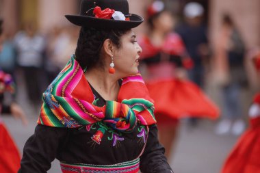 Peru 'nun tarihi merkezi Lima' da geleneksel Candelaria Bakiresi Festivali dansçıları. 18 Kasım 2023. 
