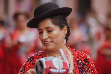 Peru 'nun tarihi merkezi Lima' da geleneksel Candelaria Bakiresi Festivali dansçıları. 18 Kasım 2023. 