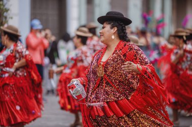Peru 'nun tarihi merkezi Lima' da geleneksel Candelaria Bakiresi Festivali dansçıları. 18 Kasım 2023. 
