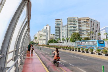 Lima Peru. January 2025. Larcomar Shopping Mall, a place to go shopping and stroll along the Malecn de Miraflores, enjoy adventure sports such as paragliding or visit the Chinese park. clipart