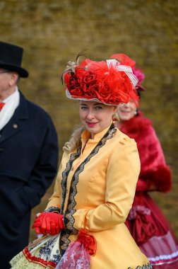 JOSEFOV, CZECH Cumhuriyet, Nisan 01, 2023 - Josefov kalesinin açılışı. 1866 'daki Prusya-Avusturya savaşının gösterimi. Dönem kostümlü oyuncular.