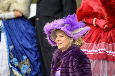 JOSEFOV, CZECH Cumhuriyet, Nisan 01, 2023 - Josefov kalesinin açılışı. 1866 'daki Prusya-Avusturya savaşının gösterimi. Dönem kostümlü oyuncular.