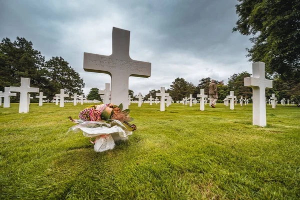 Colleville Sur Mer Fransa 2022 Sonbaharda Normandiya Amerikan Mezarlığı Birkaç — Stok fotoğraf