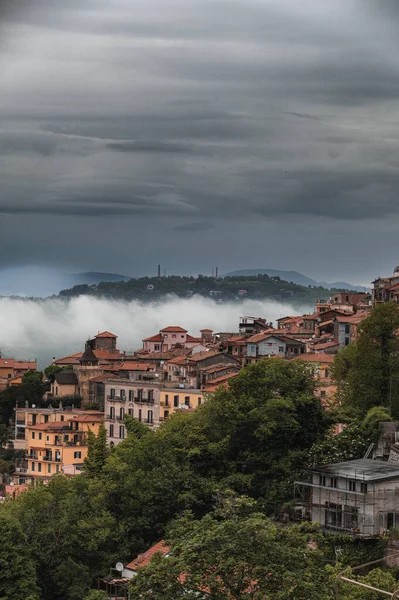 Widok Panoramiczny Rocca Papa Małym Miasteczku Prowincji Rzym Lazio Włochy Obrazy Stockowe bez tantiem