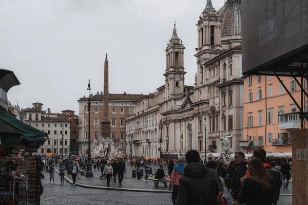 Rzym Włochy Maj 2019 Plac Navona Włochy Piazza Navona Najbardziej Zdjęcia Stockowe bez tantiem