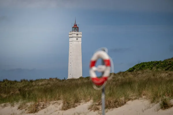 Leuchtturm Blvandshuk Fyr Nordseebad Blvand Blvand Süddänemark Dänemark — Stockfoto