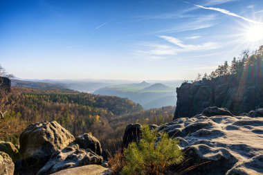 Enjoy this view on a hiking tour through Bad Schandau, German Saxony clipart